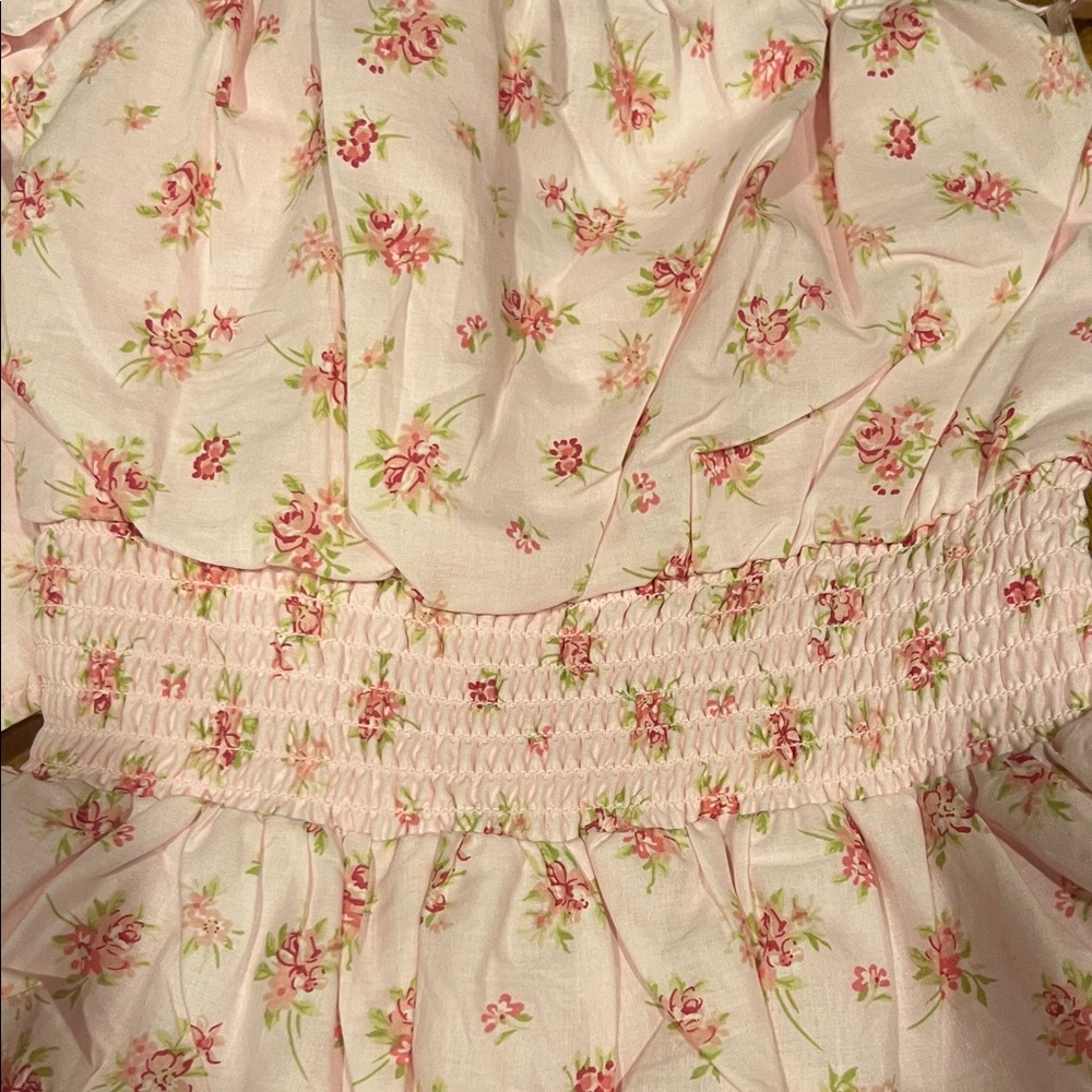 Pink Floral Ruffle Dresses - Picture 3 of 6